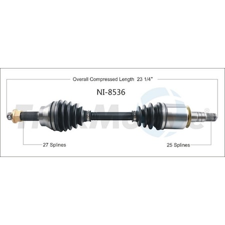 Surtrack Axle Cv Axle Shaft, Ni-8536 NI-8536